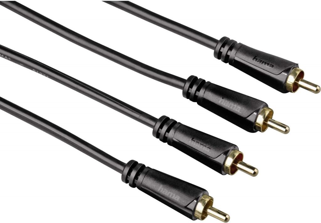 Audio-Kabel 10m 2 Cinch-Stecker vergoldet