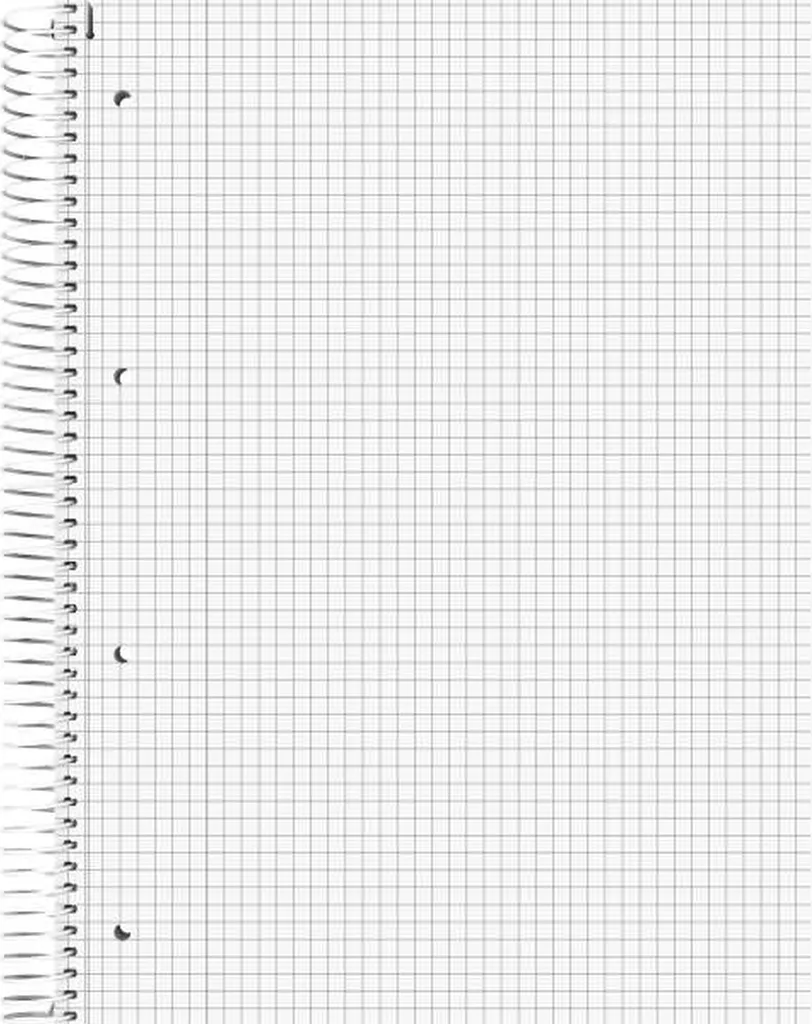 Cahier à spirale A4 quadrillé 5XGlocken 506786205 papier 60g souple