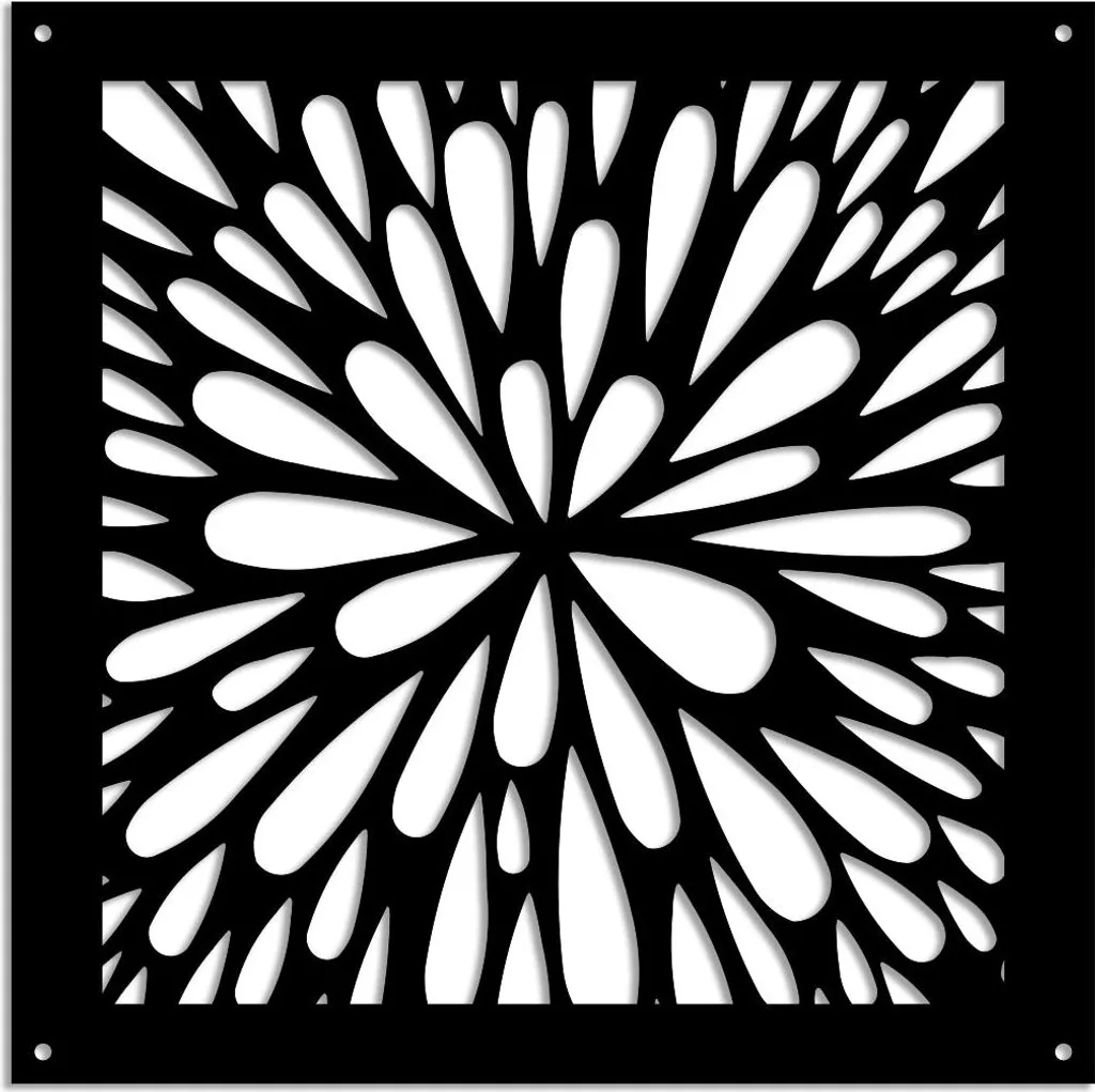 Divisorio Design SQUIRT Nero 73x73 cm - Pannello Decorativo in PVC