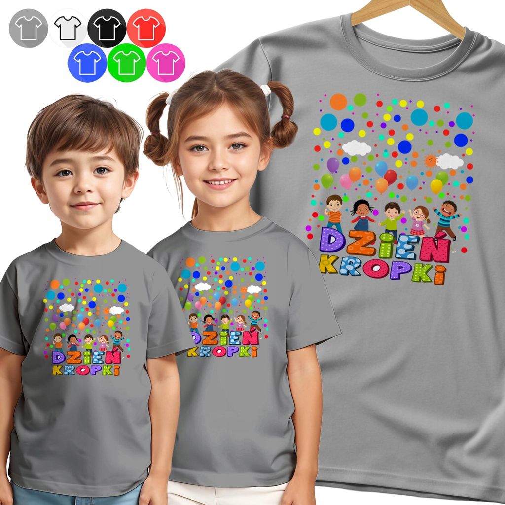 Kinder-T-Shirt - Tagsüber Bunte Punktemuster - 134 M