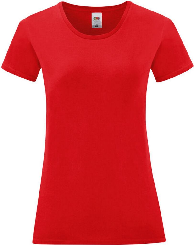 Fruit of the Loom - "Iconic" T-Shirt für Damen BC4799 (S) (Rot)