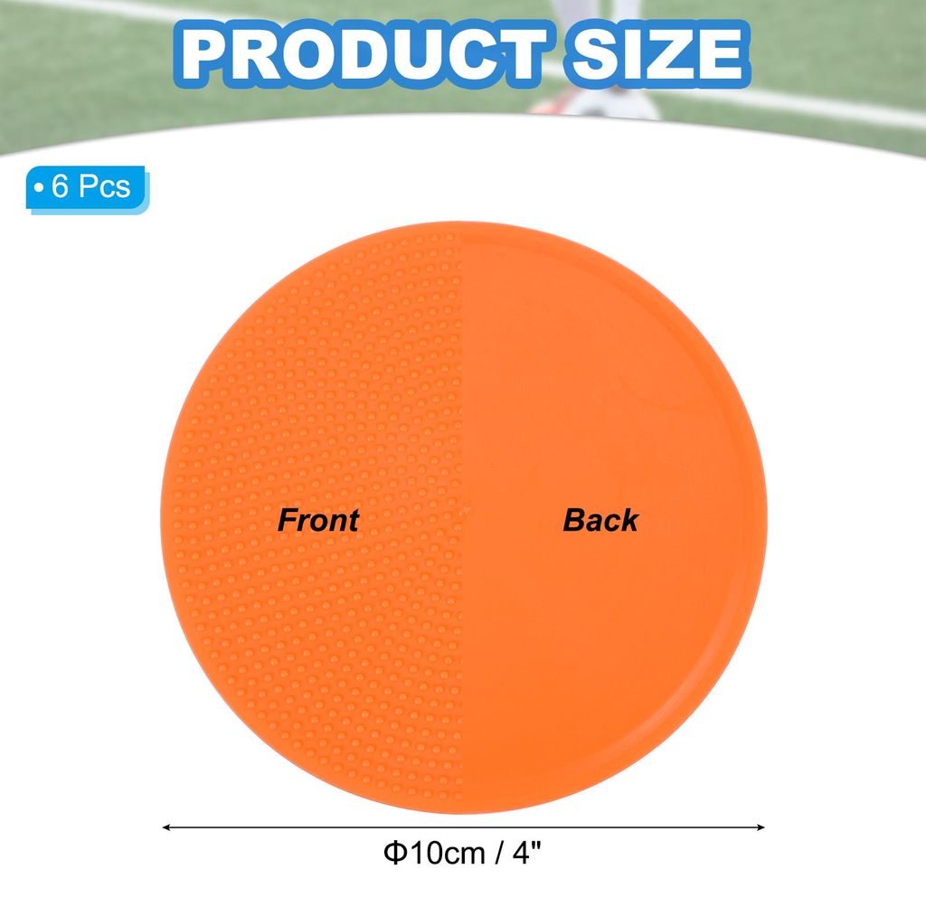 Spot Markers 4 Zoll, 6 Stš¹ck rutschfeste Bodenpunkte Agility Markers Flache Feldkegel Poly Punkte fš¹r Gymnastik PE Speed Training Tanz Fu?bal...