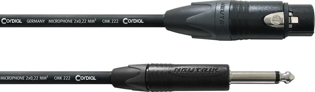 Câble Audio Professionnel Cordial CPM 7,5 FP pour Micro et Studio