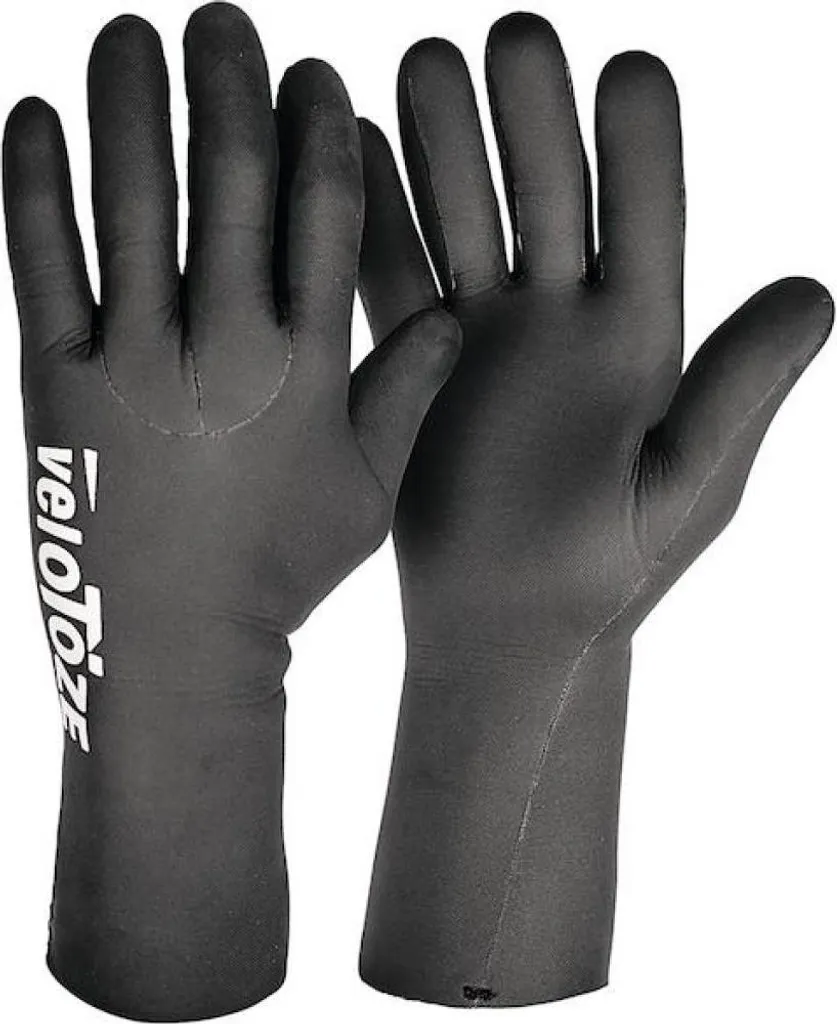Gants VeloToze WP Noir Taille M pour Hommes et Femmes Cyclistes