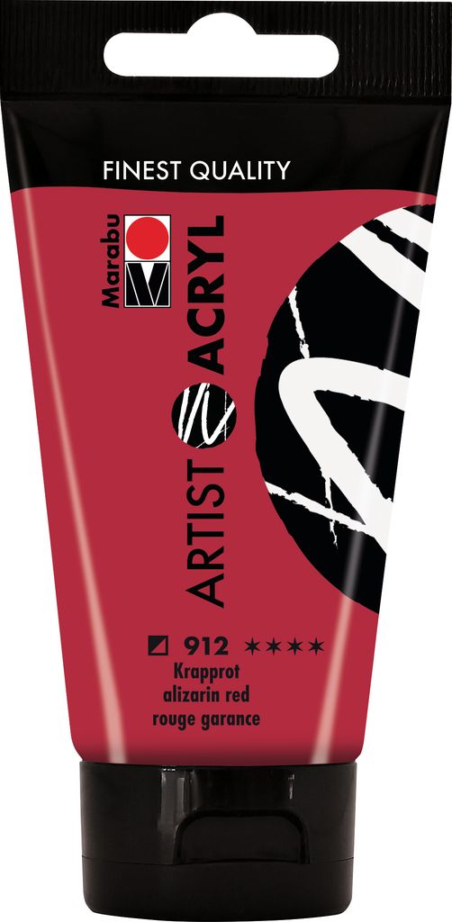 Marabu Acrylfarbe Artist Acryl krapprot 912 75 ml