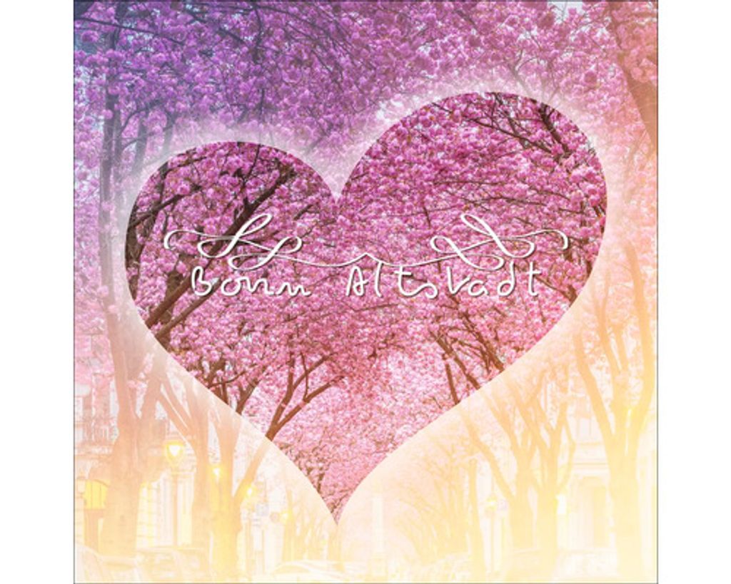 Glasbild Bonn Kirschbäume I 20x20 cm