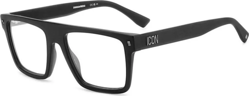 Monture optique homme Dsquared2 Icon 0012 003 rectangle noire - 5