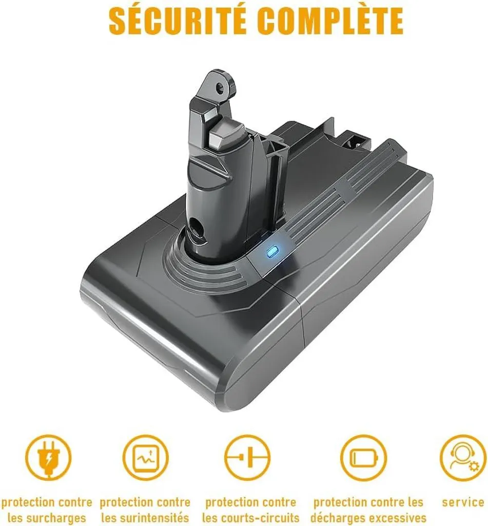 Batterie V6 pour Dyson DC62 SV03 - Idéal pour Grand Nettoyage Maison - 3