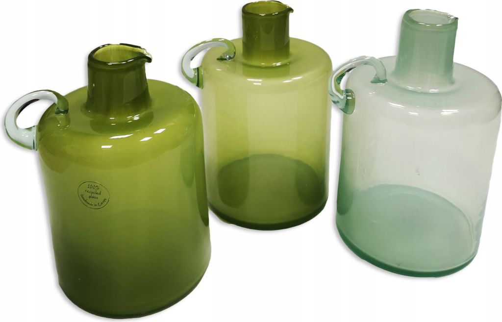 Dekorative Glasvase für Blumen Flasche 23 cm