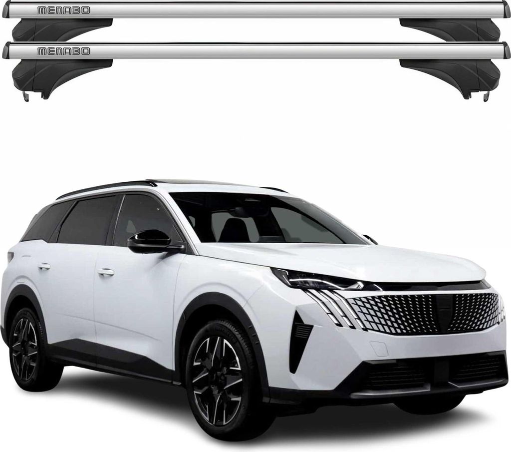 Menabo Dachträger Grundtäger für Peugeot 5008 III 2024-2025 Aluminium Silber 2x