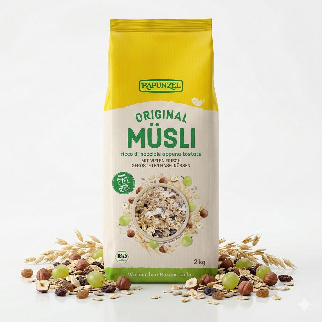 Rapunzel Original Müsli 750 g, Haferflocken, 750 g, Produktbild 