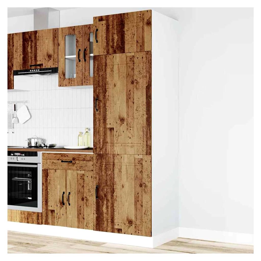 Küchenschrank Kalmar in Altholz-Optik aus Holzwerkstoff