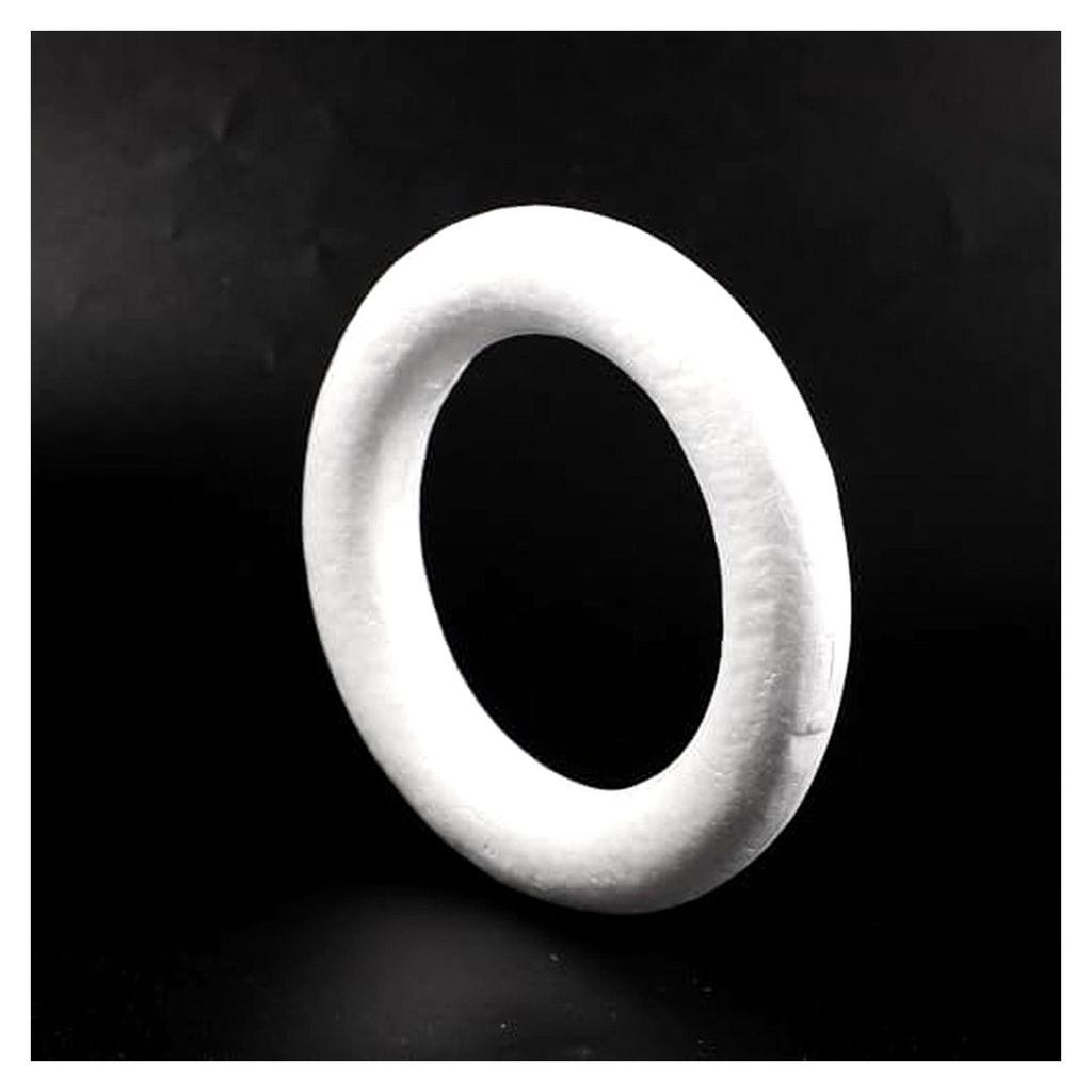 Bastelring aus Schaumstoff – 8 weiße Ringe 14,5 x 2,5 cm für Dekorationen und Kränze