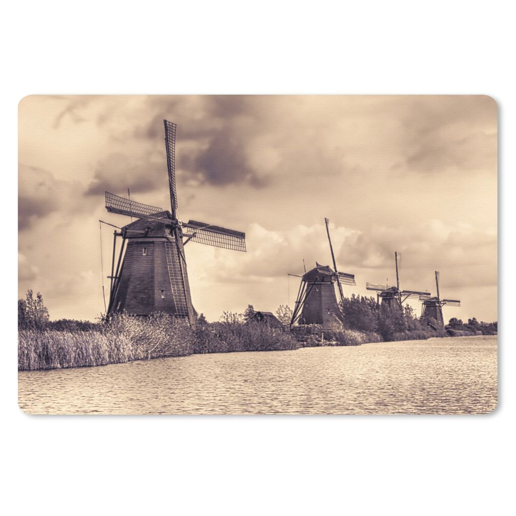 MuchoWow Mauspad Mousepad Mühlen - Wasser - Niederlande 27x18 cm - Mousepads - Maus Mat - Pad - Mausunterlage - Büroartikel - Desk Matten