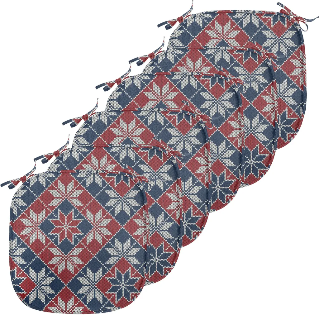 Coussin de cuisine avec sangles d'attache motif géométrique lot de 6