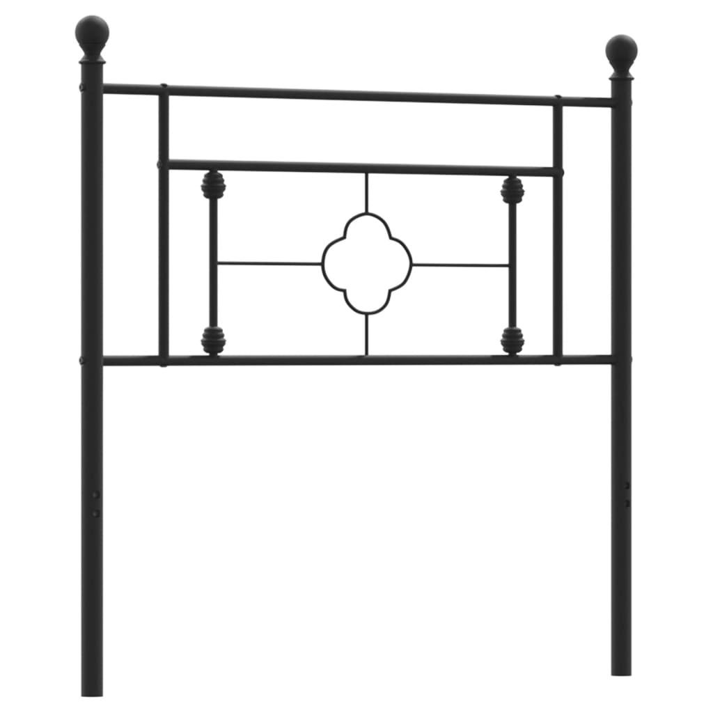 Ersatz-Kopfteil Metall Schwarz 100 cm