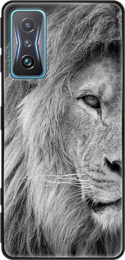 König Design Hülle kompatibel mit Xiaomi Redmi K50 Gaming Kunststoff Soft Handyhülle - Handy Case Löwe