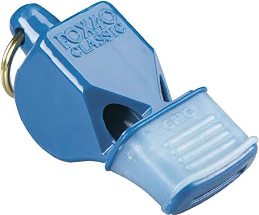 3-Kammer Pealess Pfeife mit Lanyard Blau - Klassisch