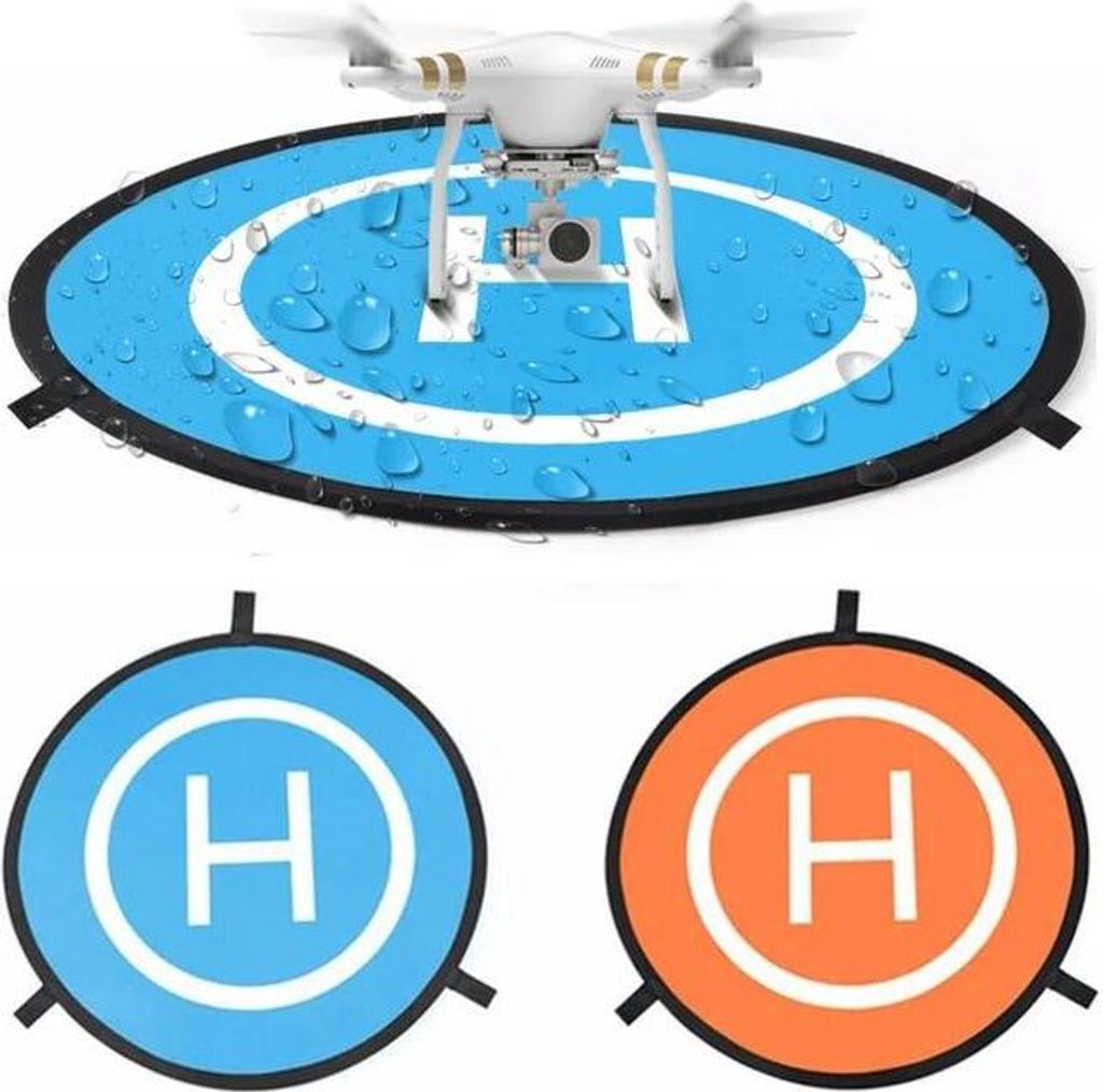 Drohnenlandeplatz mit 3 Stk. LED-Leuchten für RC-Drohnen Helikopter Dia. 75 cm