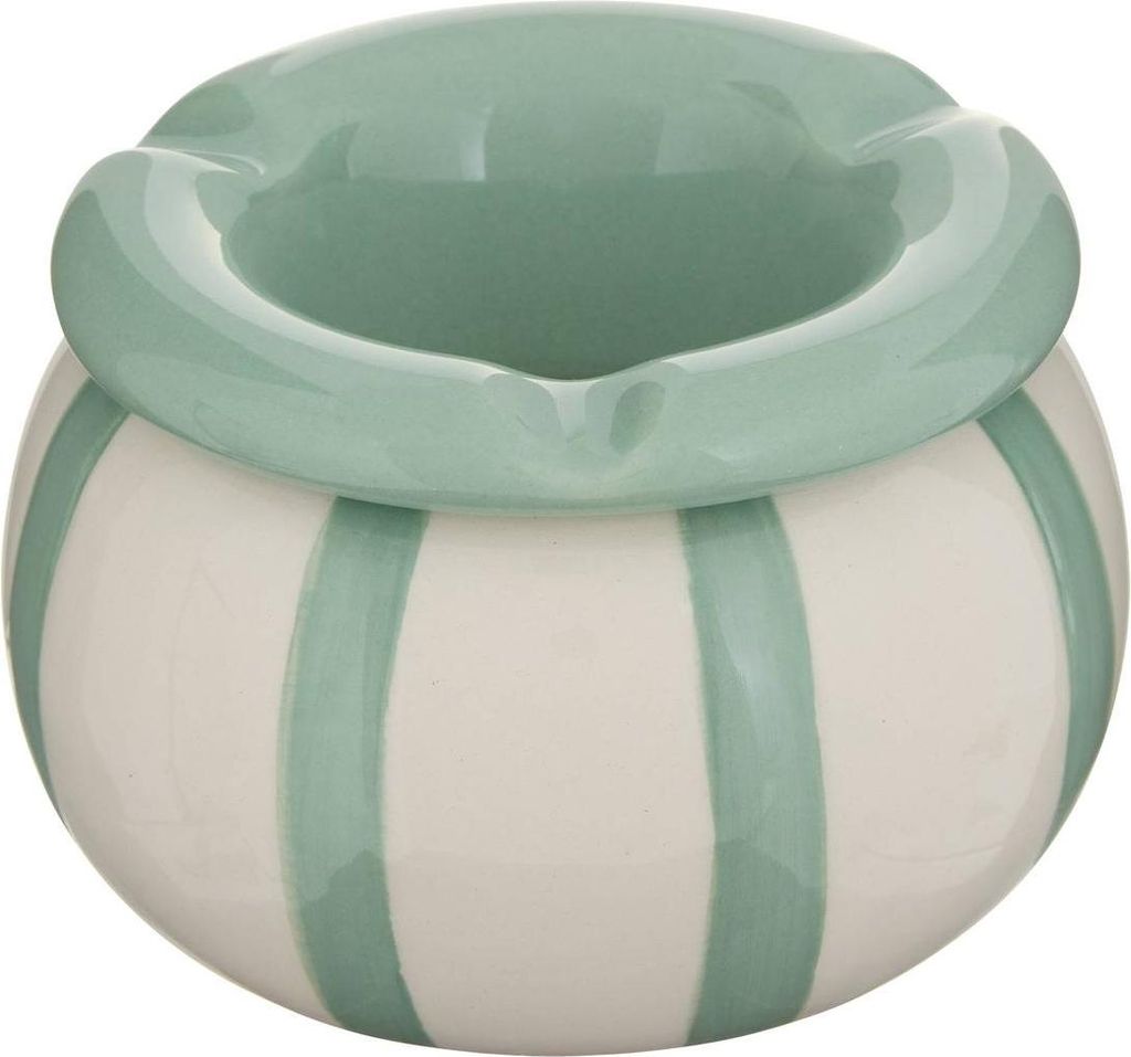 Gestreifter aschenbecher della pasta 9x9x6cm  - Atmosphera Produktbild 