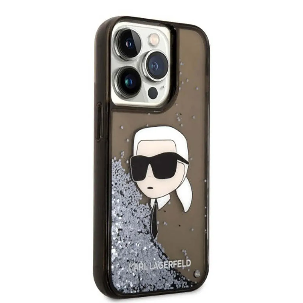 Custodia Rigida iPhone 14 Pro Max Karl Lagerfeld Nero Glitter Originale - 4