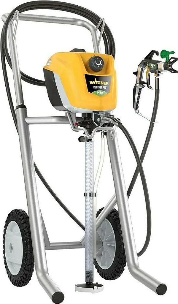 A professional studio shot of a WAGNER Control Pro 350 M airless paint sprayer on a white background.