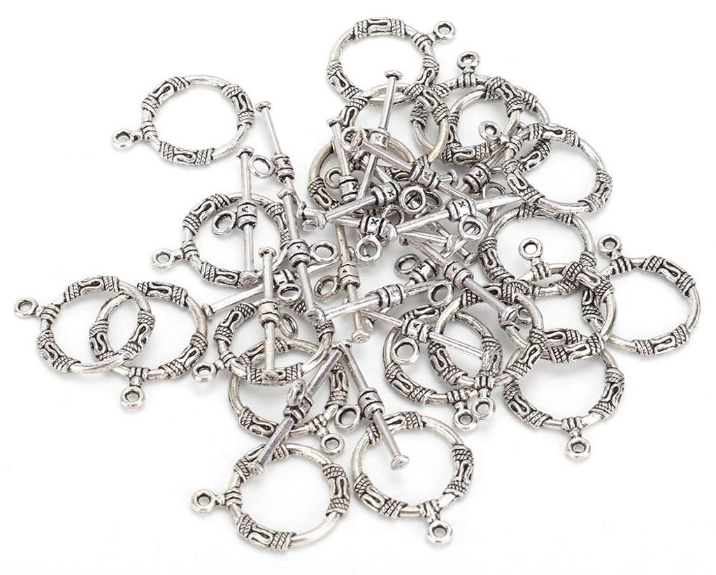 20 Stück handgefertigte Vintage-Knebelverschlüsse für Halsketten und Armbänder zum Selbermachen von Schmuckzubehör
