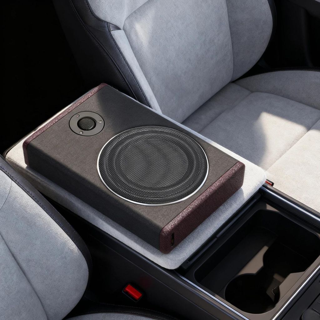 Auto-Untersitz-Subwoofer - Aktive Bassbox mit integriertem Verstärker - 200 W RMS - 600 W Peak - 12 V DC - Einstellbarer Bass - Schwarz