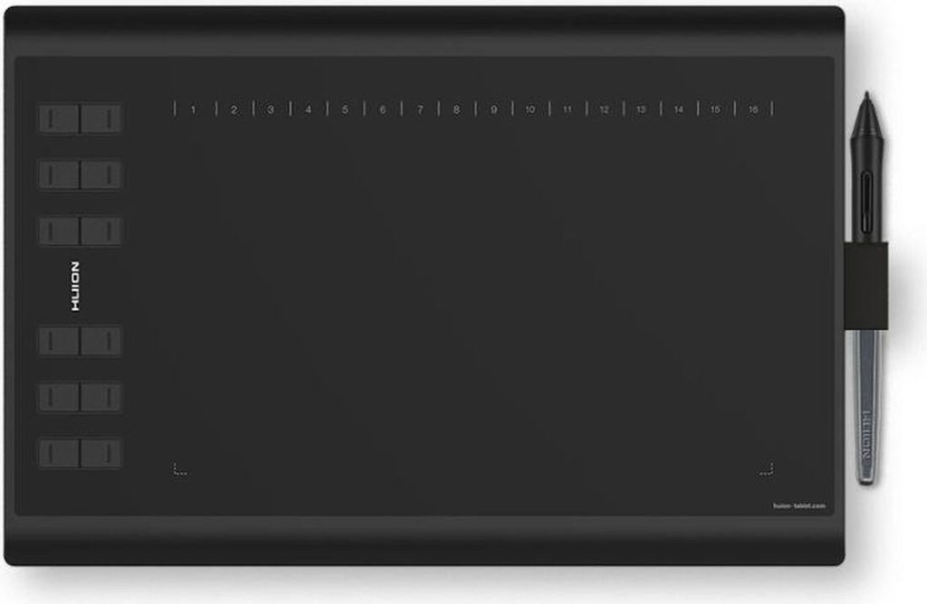 HUION H1060P graphic tablet 5080 lpi 250 x 160 mm USB Black Image du produit 