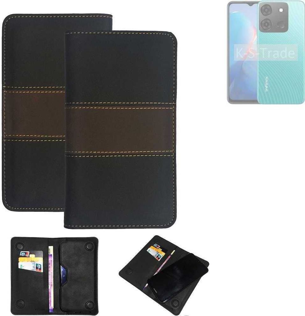 K-S-Trade Hülle Handyhülle kompatibel mit Infinix Smart 7 (X6517) Schutzhülle Walletcase Bookstyle Tasche Schutz Case Handytasche Wallet Cover