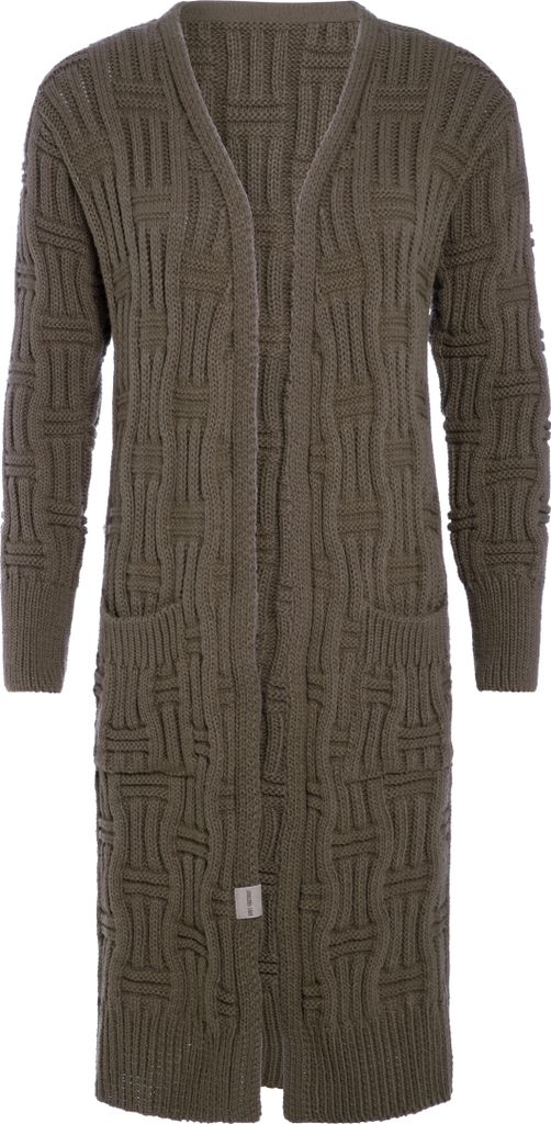 Knit Factory Bobby Lange Strickjacke - Cappuccino - 40/42