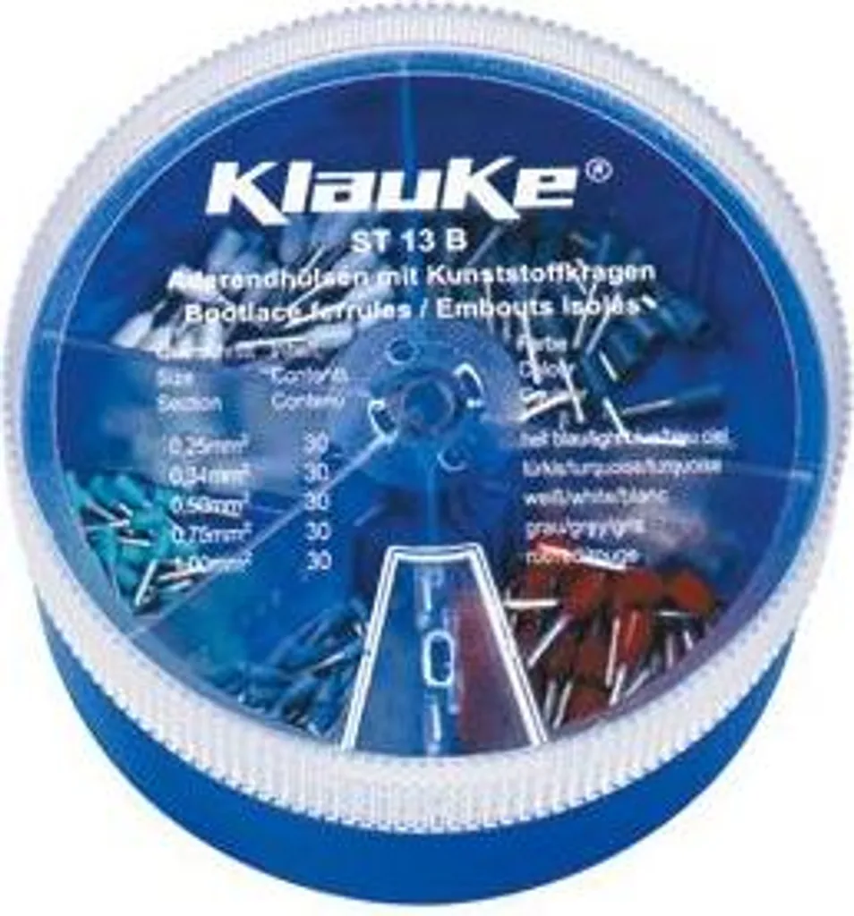 Évitez les faux contacts : Boîte 150 embouts Klauke ST13B 0,25 à 1 mm²