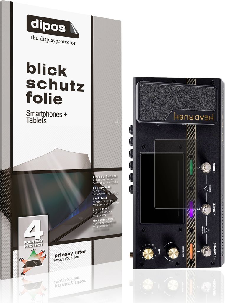 Blickschutzfolie für Headrush Flex Prime matt Schutzfolie Folie Display Schutz dipos