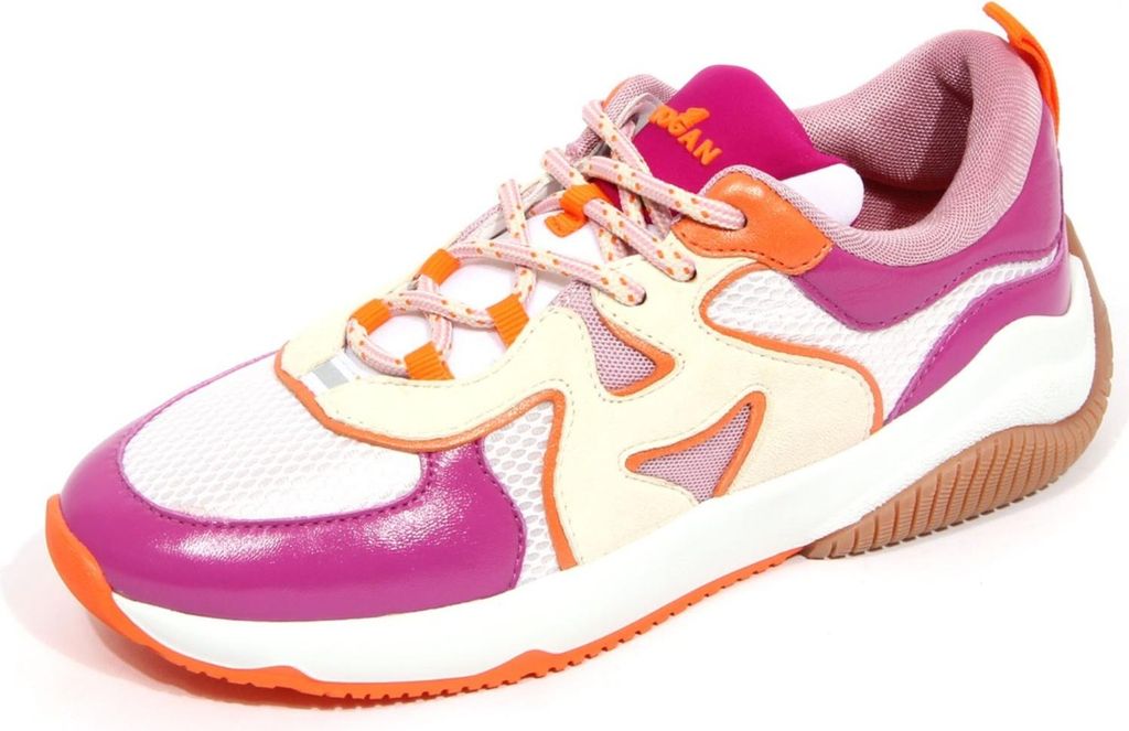H4004 sneaker donna HOGAN H597 woman shoes fucsia/orange