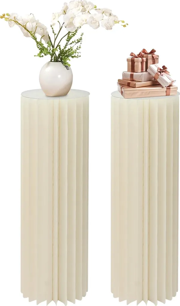 Support centre de table mariage pliable blanc L - Décoration robuste