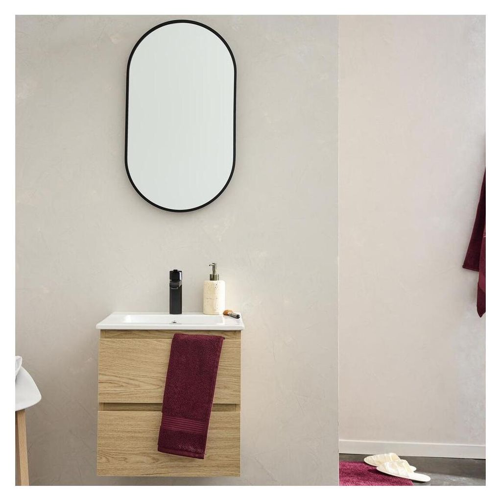 Meuble vasque SORRENTO suspendu 45cm avec plan céramique Image du produit 