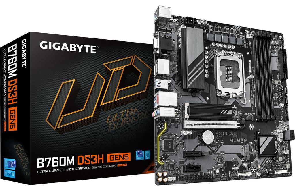 Gigabyte B760M DS3H GEN5             (B760,S1700,mATX,DDR5 Immagine del prodotto 