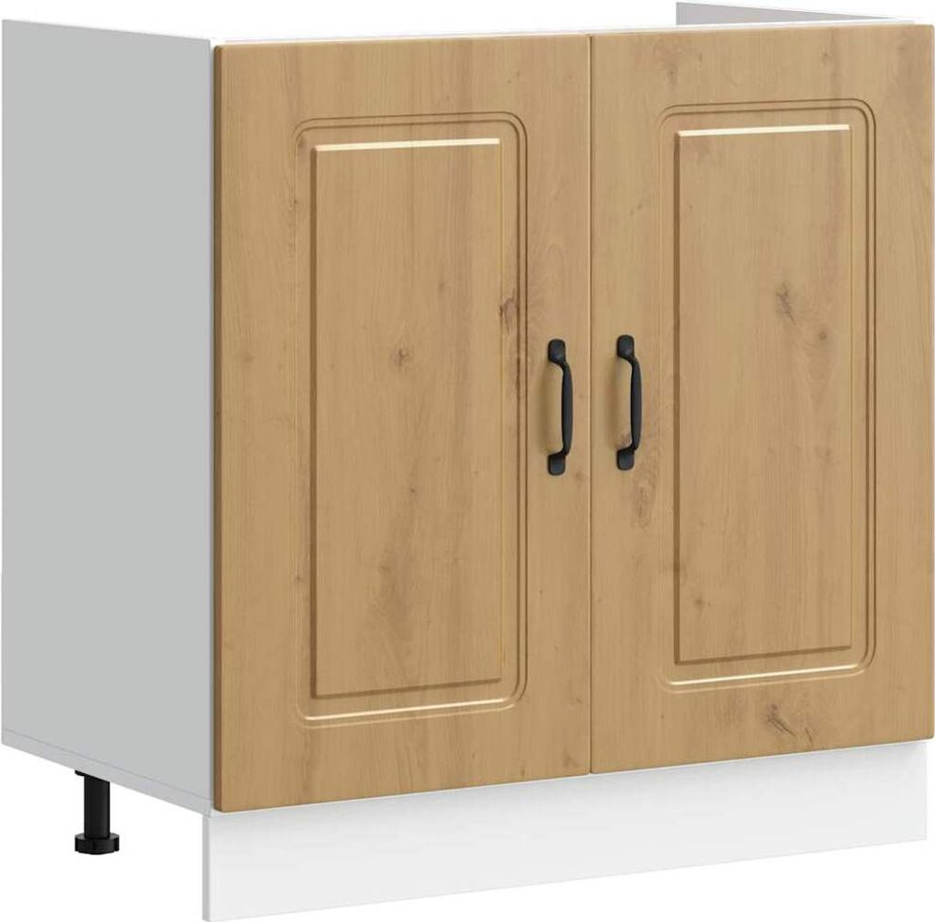 "2026 Aktion"Hängeschrank/Küchen-Spülenunterschrank - elegantes Design - Küchenmöbel/Buffetschrank - Kalmar Artisan-Eiche 80x46x81,5cm - Küch...