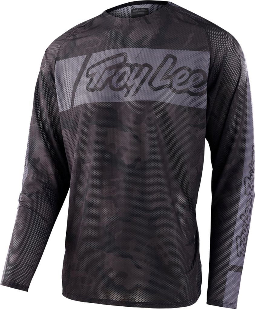 Troy Lee Designs Unisex Langarm Jersey SE Pro Air , Vox Camo - Schwarz Grau, L