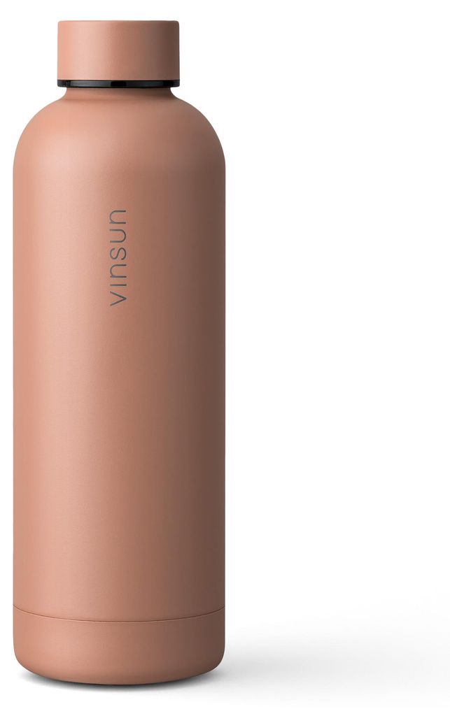 Trinkflasche Edelstahl 500ml Thermoflasche isoliert Sport Flasche nude Vinsun