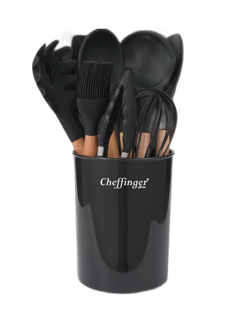 Cheffinger 12-tlg Küchenhelfer Kochbesteck Silikon Produktbild 