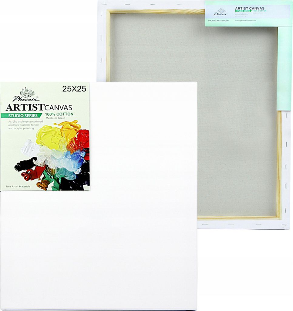 Malerleinwand für Malerei 25x25 Phoenix Leinwand Keilrahmen Produktbild 
