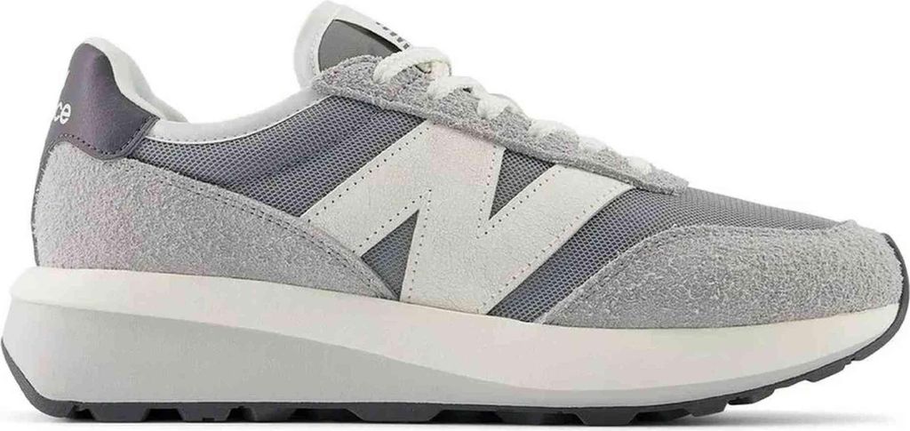 New Balance 370 Wildleder-Sneaker, Grau 45 EU Produktbild 