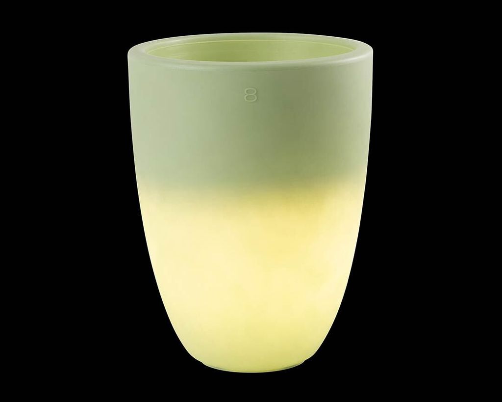 Beleuchteter Pflanztopf Shining Curvy Pot M (Mint)