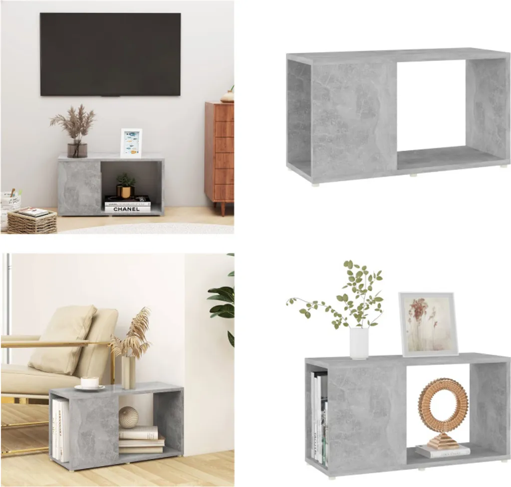 Supporto TV vidaXL 60x24x32 cm Grigio Cemento - Design Minimal Moderno