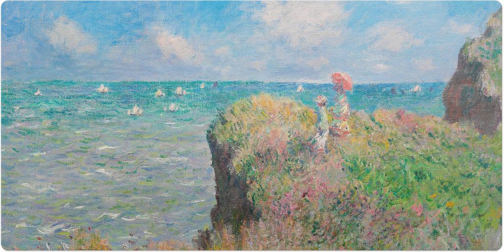 Meereslandschaft Mit Klippe– Schreibtischunterlage – Schreibtisch Tischunterlage – 90x45 cm – Unterlage Groß Schreibtischmatte