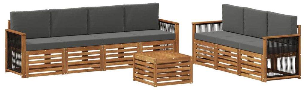 vidaXL Sofagarnituren mit Kissen 8 pcs Massivholz Akazie