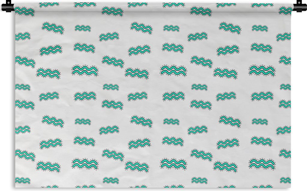 MuchoWow Wandteppich Wandbehang Wassermann - Astrologie - Tierkreiszeichen - Design 150x100 cm Tapisserie Dekoration Wandtuch - Waschbar - Tapiss...