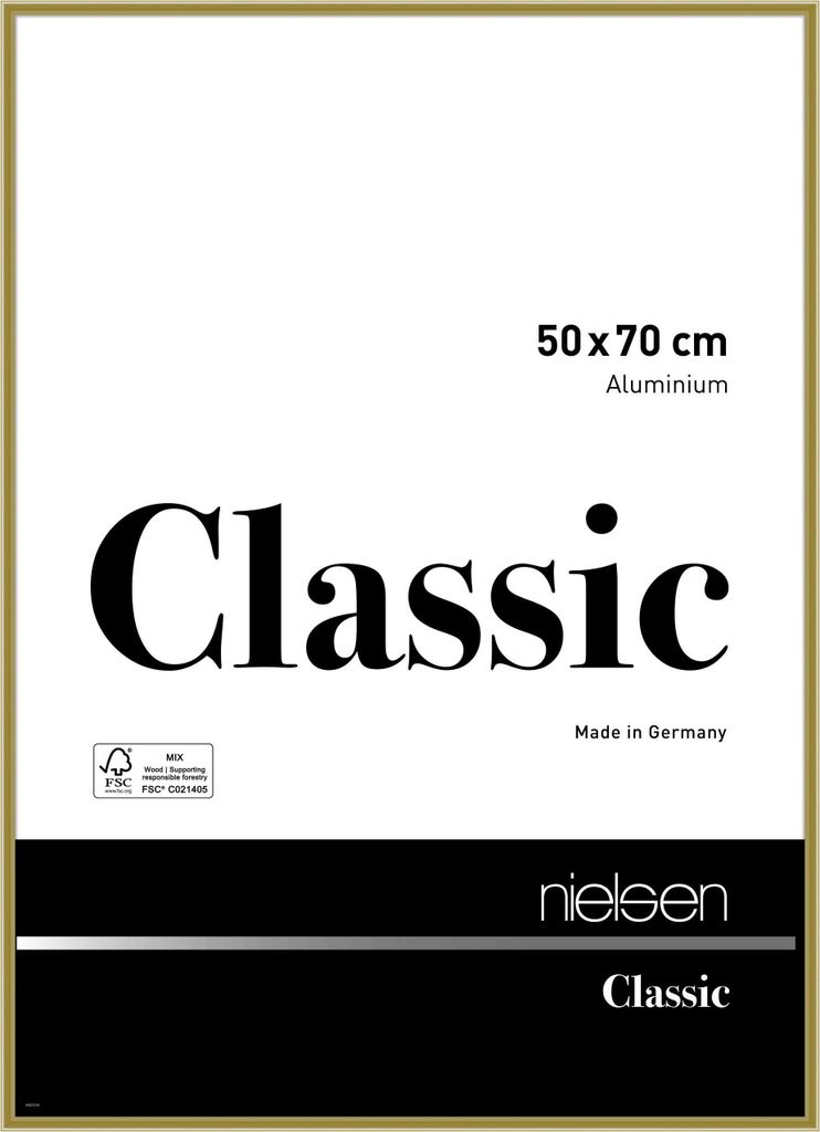 nielsen Aluminium Bilderrahmen Classic, 50x70 cm, Gold