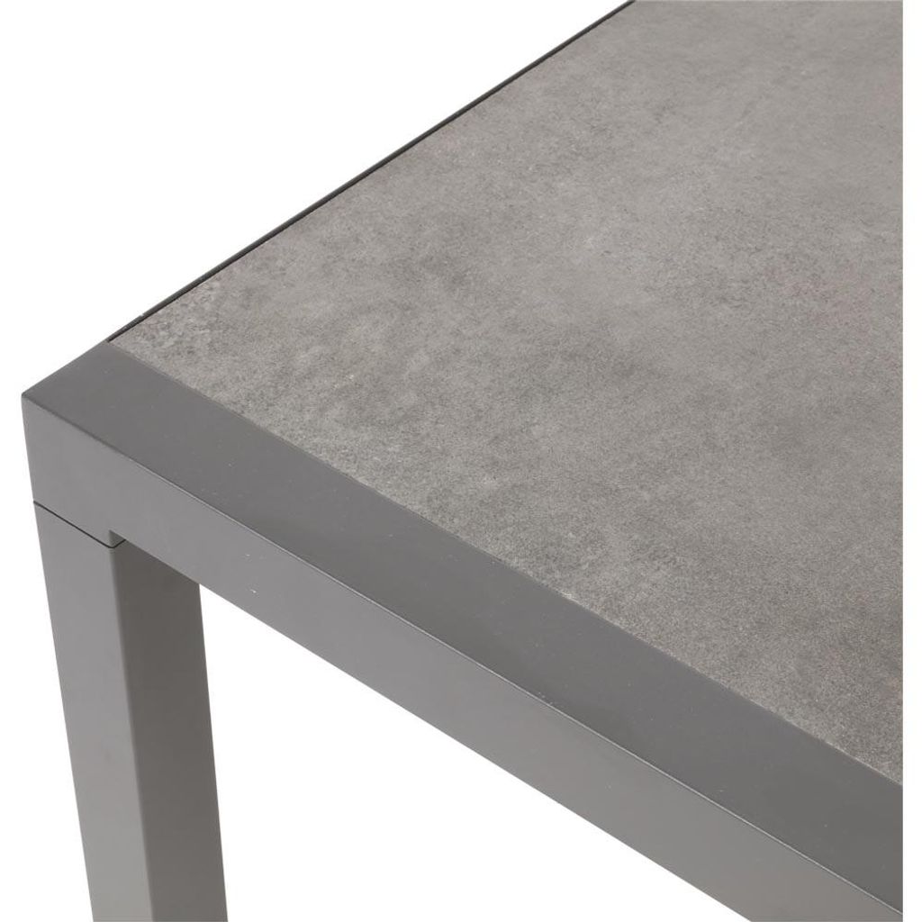 Lesli Living - Gartentisch Down - Grau - 120x70x43cm